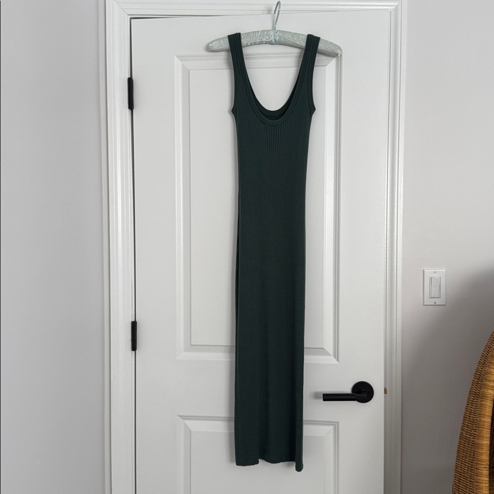 Autumn Cashmere Muted Forest Green Maxi Dress, xs - Picture 4 of 6